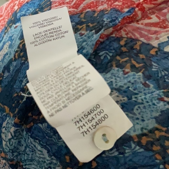 Lucky Brand Medallion Print Sheer Blouse - Picture 14 of 14